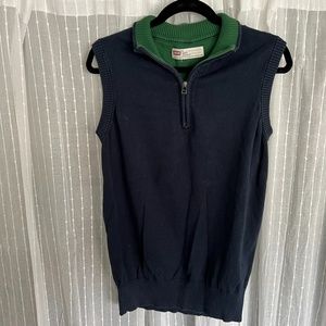 Quarter Zip Knit Sweater Vest